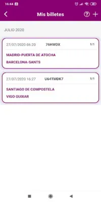 Renfe Ticket android App screenshot 1