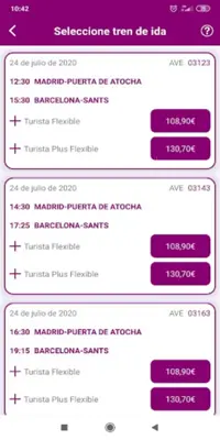 Renfe Ticket android App screenshot 2